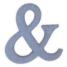 Ampersand Blue Gingham