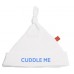 White Cuddle Me Pixie Hat With Blue Print