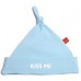 Baby Blue Kiss Me Pixie Hat With White Print