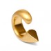 Gold Plate Brass Geometric Teardrop Cocktail Ring