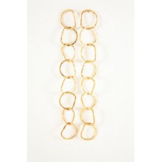 Afiok Yellow Gold Plated Textured Earrings
