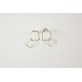 Afiok 2 Linked Textured Polished Silver Earrings