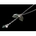 2 Leaf Green Dangly Necklace