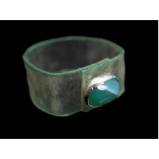 Green Agate Green Edge Ring