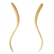 Gold Plate Brass Curve Earrings