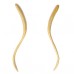Gold Plate Brass Curve Earrings