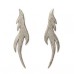Black Rhodium Plate Brass Feather Earrings