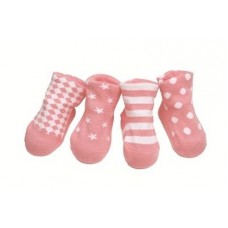 Organic Cotton Pink Ladies Baby Socks