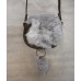 Recycled Rabbit Fur And Suede Bag In Khaki