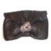 Black Butterfly Clutch Bag With Brooch