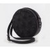 Futuristic Whorls In Black And Silver Thread Detail