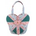 Patty Shopper Bag In Blue And Peach
