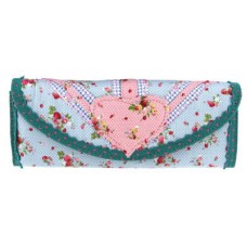 Patty Long Purse In Blue And Peach