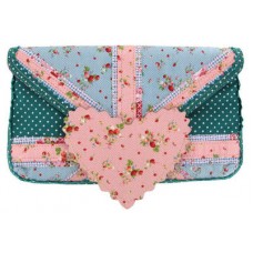 Patty Clutch Bag In Blue And Peach