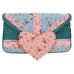 Patty Clutch Bag In Blue And Peach
