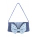 Lola Oversized Clutch Bag In Blue And White