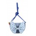 Lola Cross Body Bag In Blue And White