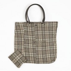 Suit Bag And Matching Cuff Purse In Brown Check