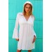 White Empire Style Kaftan Dress