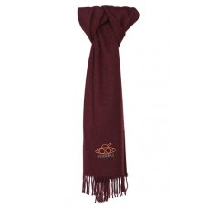 Plain Merino Wool Burgundy Scarf