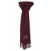 Plain Merino Wool Burgundy Scarf