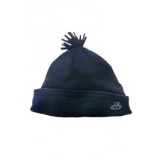 Navy Quilted Pom Pom Hat