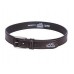 Black Jeans Stitched Leather Belt