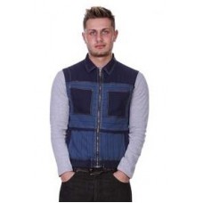 Blue Ticking Gilet