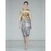 Pleasant Restoration Print Dress In Black And White To Ochre