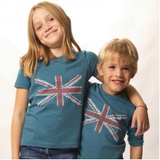 Intricate Union Jack Print Long-sleeved Top In Blue