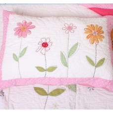 Flower Garden Quilted Pillowcase