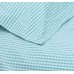 Turquoise Gingham Housewife Pillowcase