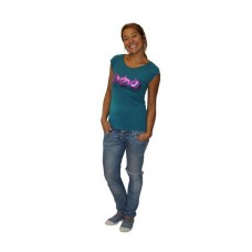 Bamboo Raglan Tees - Apples And Pears In Aqua