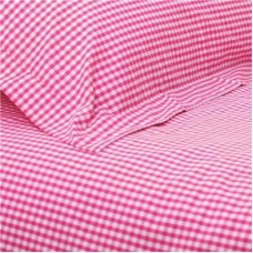 Hot Pink Gingham Duvet Set