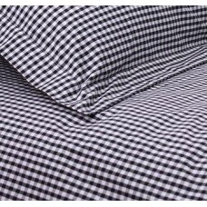 Black Gingham Housewife Pillowcase