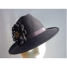 Dark Grey Wool Felt Trilby