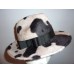 Black Cow Print Fur Felt Trilby