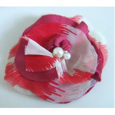 Dark Pink And Chiffon Flower Corsage