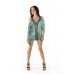 Amelia Embellished Printed Silk Floaty Top