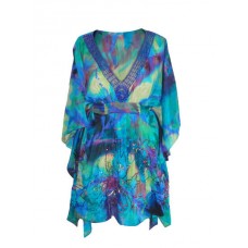 Patty Blurred Print Embellished Designer Kaftan