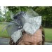 Blue Bow Fascinator With Net And Feathers Blue Bow Fascinator With Net And Feathers