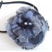 Herringbone And Grey Chiffon Flower Corsage