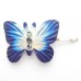 Leather Butterfly Hair Slide - Navy