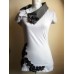Cream With Dark Grey Check And Lace Top
