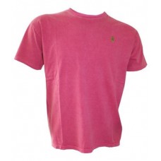 Dusted Red Bullet Basic Vintage Wash Crew Neck Jersey Tee