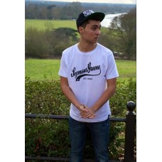 Script Tee White And Black