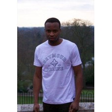 Varsity Tee In White And Black