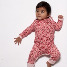 Red And Powder Pink Babygrow