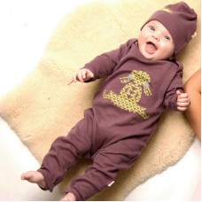 Ragdoll Print Babygrow In Purple