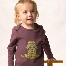 Ragdoll Print Baby Long Sleeved Top In Purple